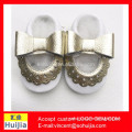 wholesale alibaba Mix 20 Color gold and white new bow genuine cow leather baby moccasins kids moccasins footwear ballet shoes